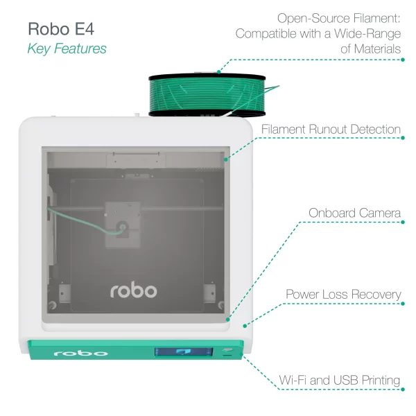 Robo E4 High Speed Educational 3D Printer - Image 2