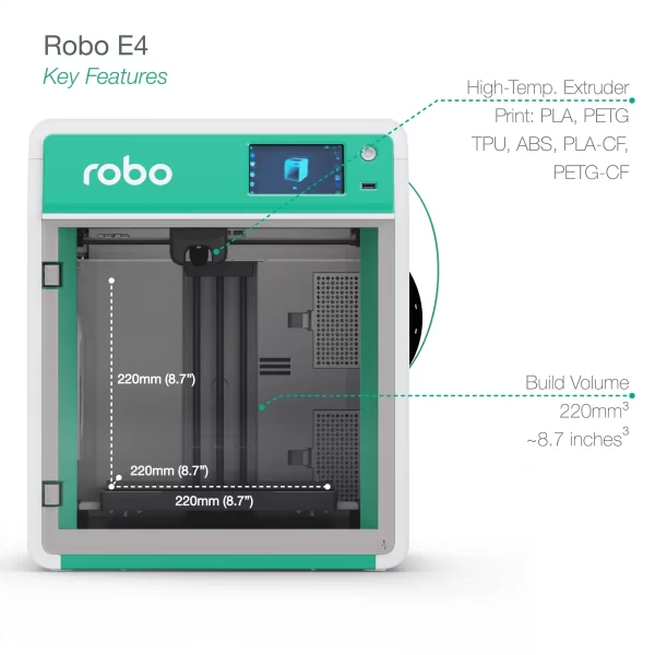 Robo E4 High Speed Educational 3D Printer - Image 6