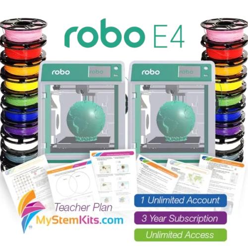 Robo E4 and MyStemKits Teacher Plan Bundle with Material