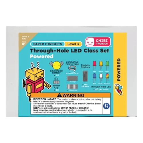 D006THLEDClassSetPowered-front Chibitronics Through-Hole LED Class Set - Powered Paper Circuits Level 3
