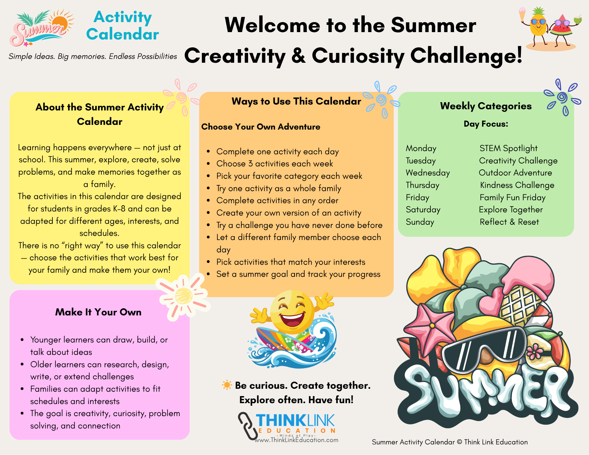 Summer Activity Calendar Sampler (Free Download) - Image 2