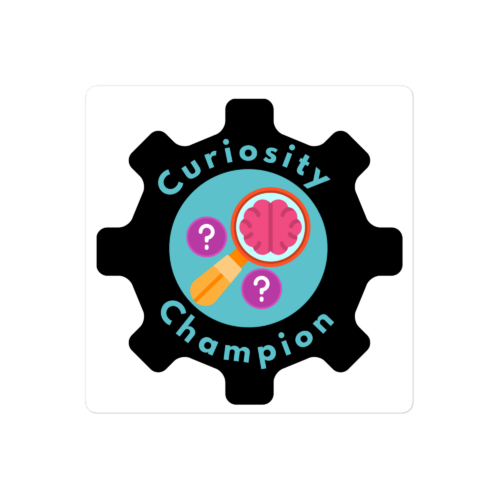 Curiosity Champion Die-cut stickers