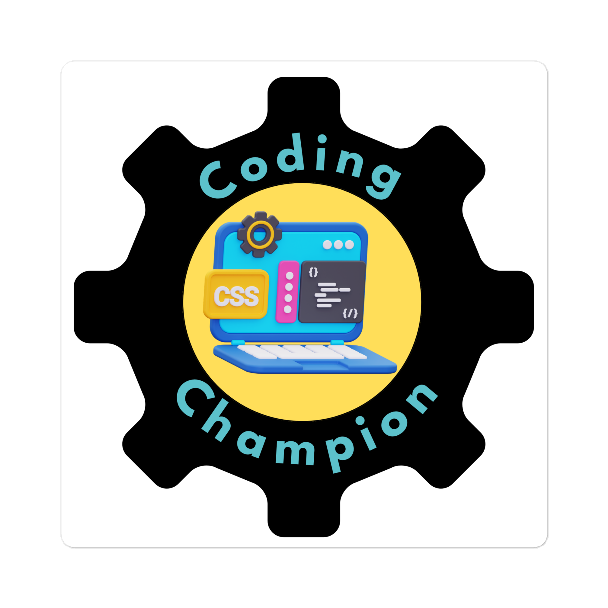 Coding Champion Die-cut stickers